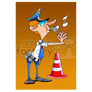 traffic police officer cartoon