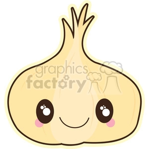 Garlic cartoon character vector image