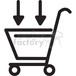 shopping cart in icon
