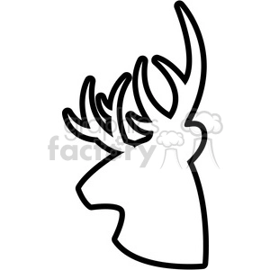 side outline buck deer illustration logo vector graphic
