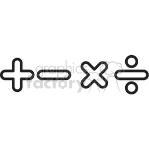 math symbols vector icon