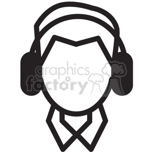 person listening to music vector icon