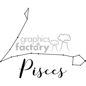 Constellations the Fishes Pisces Psc Piscium vector art GF
