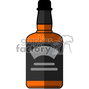 vector whiskey bottle flat design icon