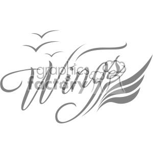 aviation wings vector logo template v2