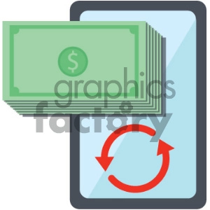 mobile device commerce vector icon