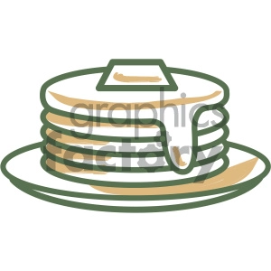 pancakes food vector flat icon design