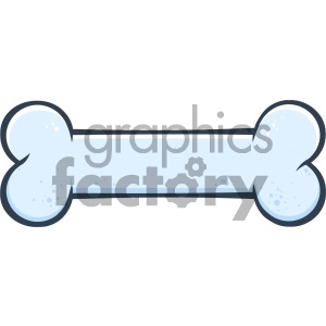 Royalty Free RF Clipart Illustration Dog Bone Cartoon Drawing Vector Illustration Isolated On White Background