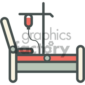 hospital bed medical vector icon