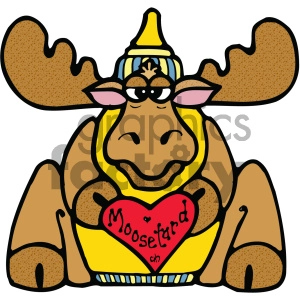 cartoon clipart moose 014 c