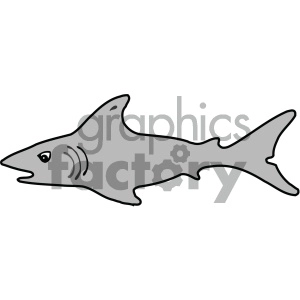 cartoon clipart shark 002 c
