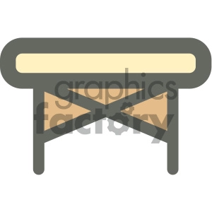 folding massage bed furniture icon