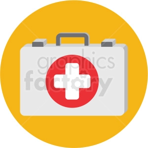 first aid kit icon with yellow circle background