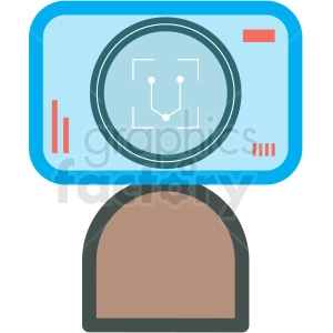 facial recognition vector icon
