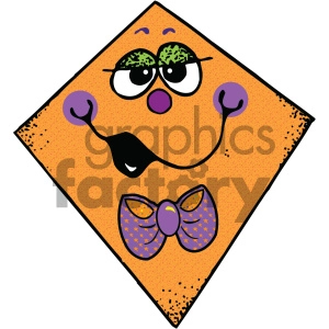 orange kite vector image
