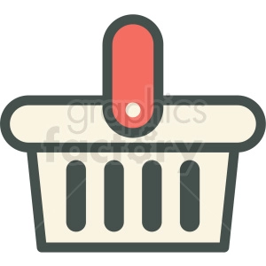 shopping basket vector icon clip art