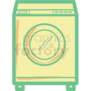 washing machine flat vector icon