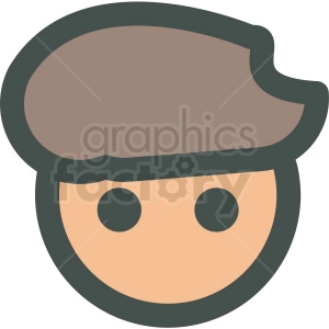guy wearing beret hat avatar vector icons