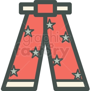 bell bottom pants vector icon image