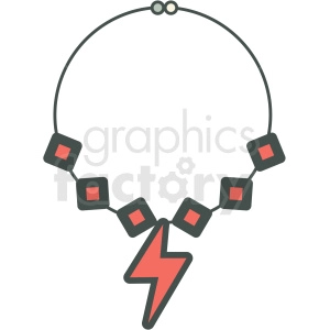rock n roll necklace vector icon image