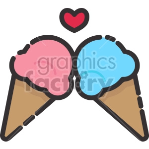 ice cream cones in love