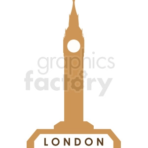 big ben building vector logo design