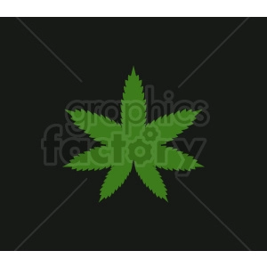 vector marijuana leaf on black