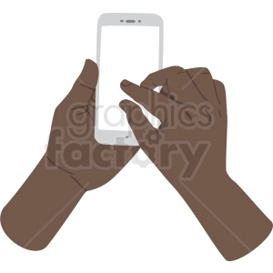 african american hand pinching to zoom on phone vector clipart no background
