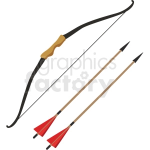 bow and arrow vector clipart