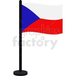 Czech Republic flag vector clipart
