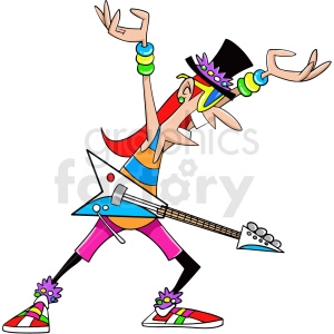 edc rockstar rave cartoon character