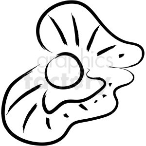 cartoon oyster drawing vector icon