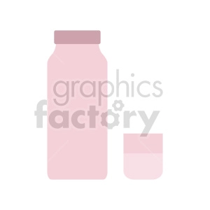 water bottle and cup vector clipart
