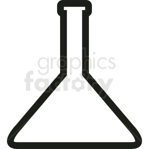 science beaker outline vector