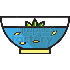 bowl of water vector icon clipart