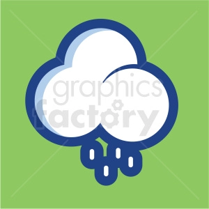 rain cloud vector icon on green background
