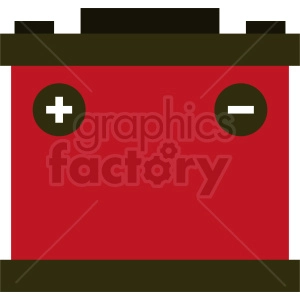 red car battery vector clipart