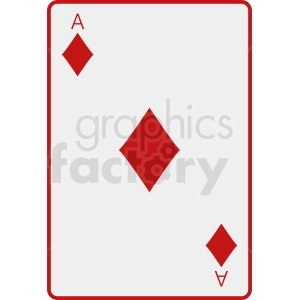 Ace of diamonds card vector icon