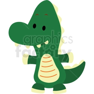 baby cartoon alligator vector clipart