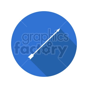 arrow on blue background icon vector clipart