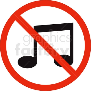 no music vector icon