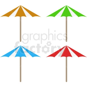 umbrellas vector clipart design