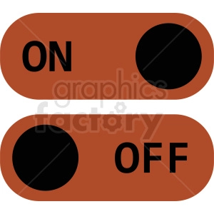 on off toggle vector icon