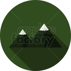 green mountain vector on circle background
