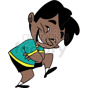 latino boy laughing vector clipart