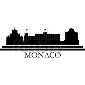 vector monaco city skyline template