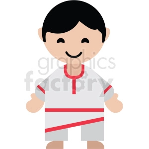 Russia male character icon vector clipart