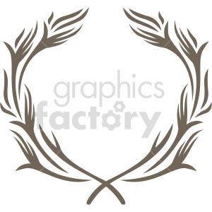tribal laurel wreath design vector clipart