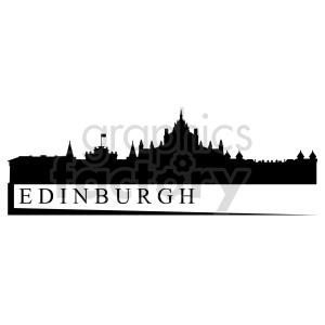 Edinburgh Scotland city skyline vector clipart