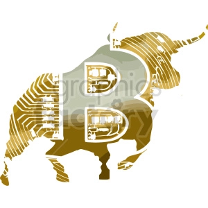 bitcoin bull vector clipart